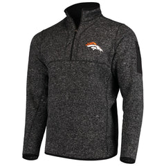 Antigua Fortune Quarter-Zip Pullover Jacket - Denver Broncos
