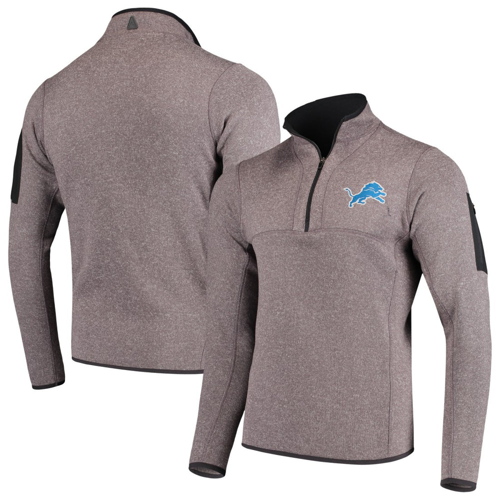 Antigua Fortune Quarter-Zip Pullover Jacket - Detroit Lions