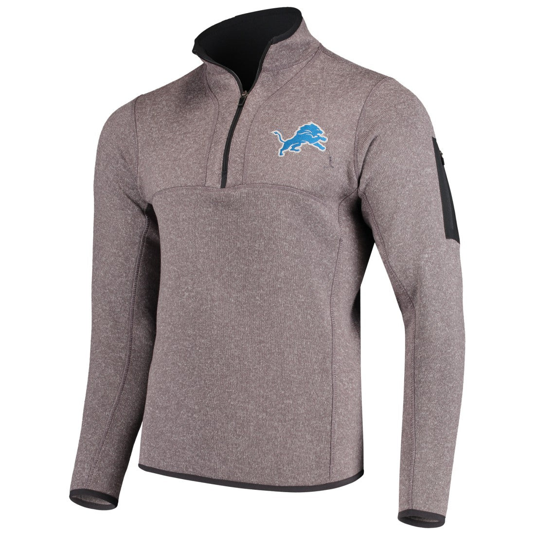 Antigua Fortune Quarter-Zip Pullover Jacket - Detroit Lions
