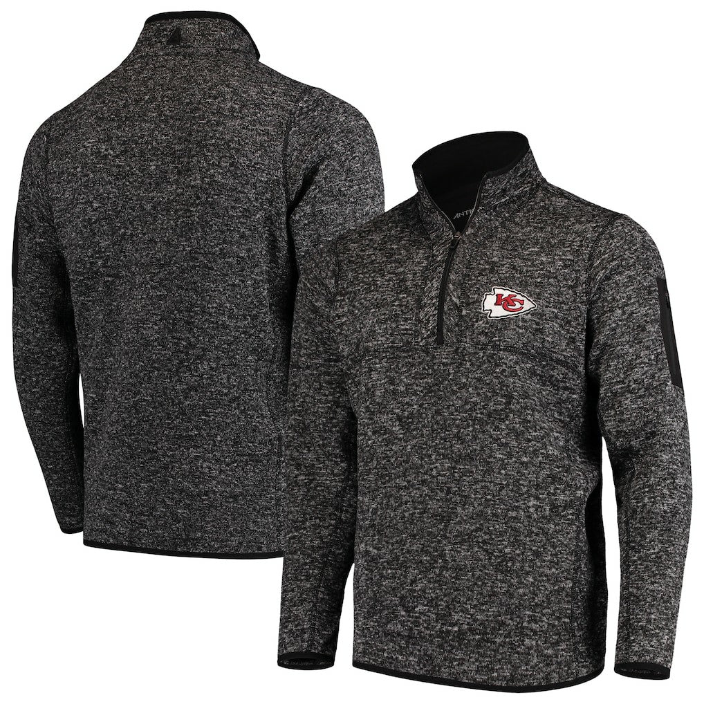 Antigua Fortune Quarter-Zip Pullover Jacket - Kansas City Chiefs