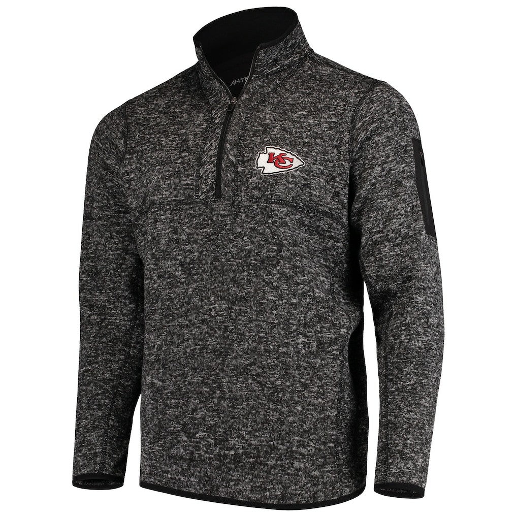 Antigua Fortune Quarter-Zip Pullover Jacket - Kansas City Chiefs