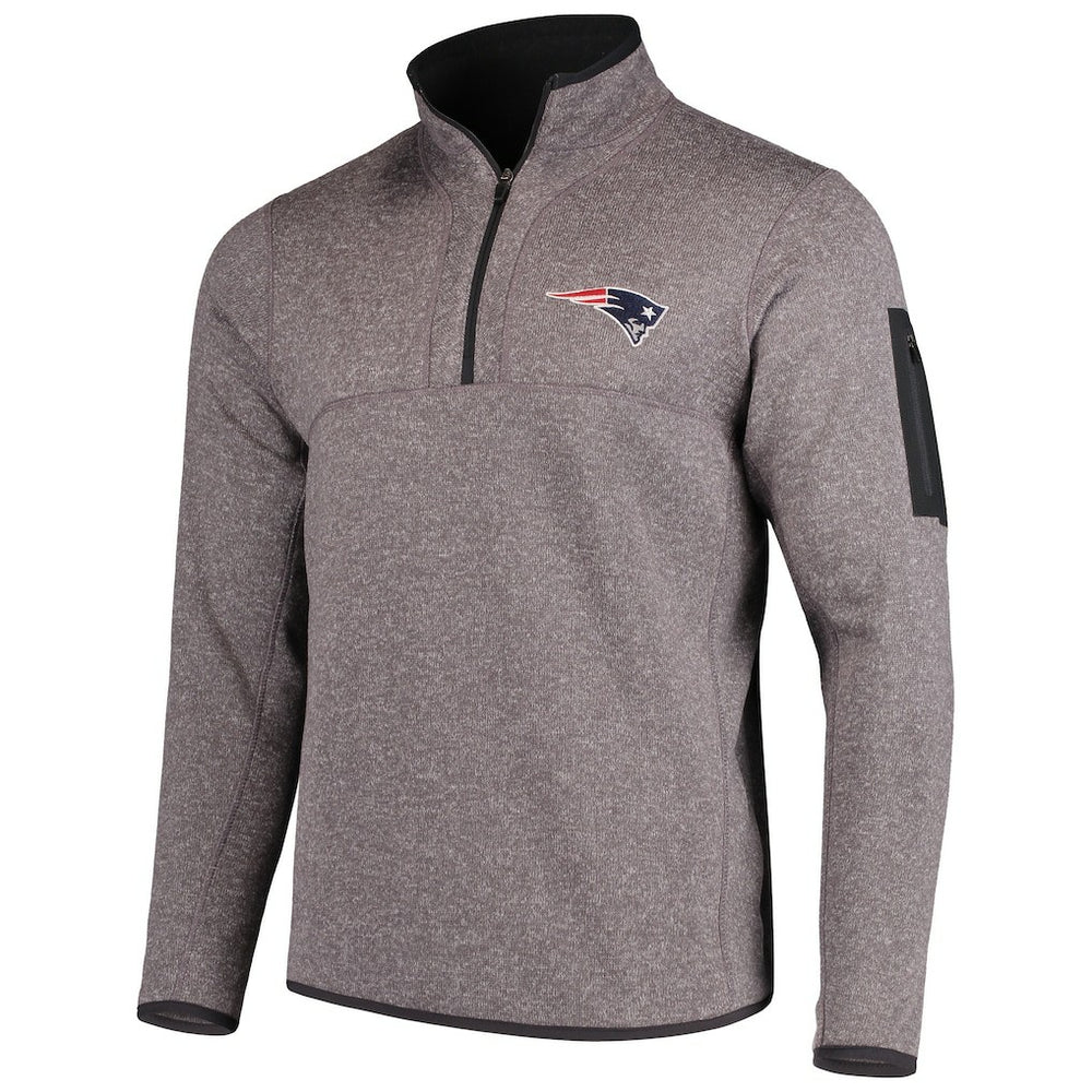 Antigua Fortune Quarter-Zip Pullover Jacket - New England Patriots