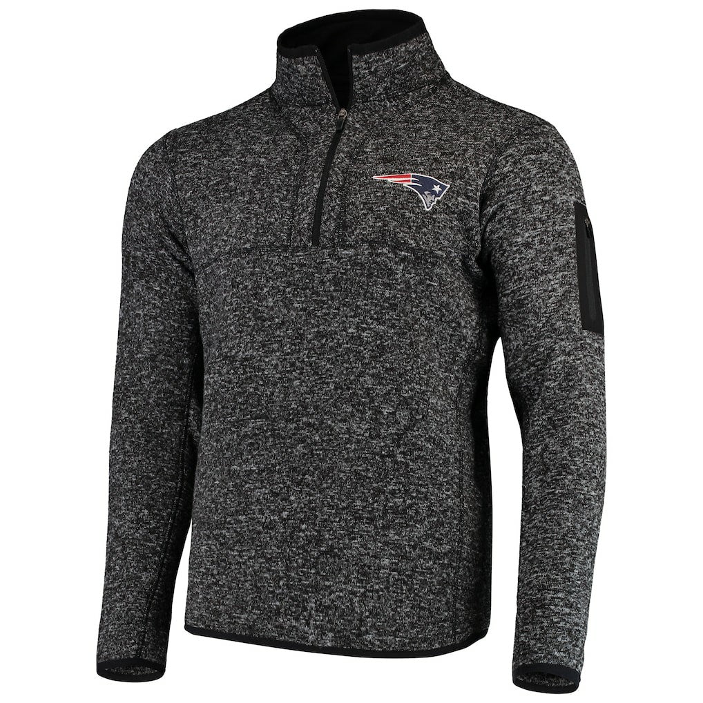 Antigua Fortune Quarter-Zip Pullover Jacket - New England Patriots