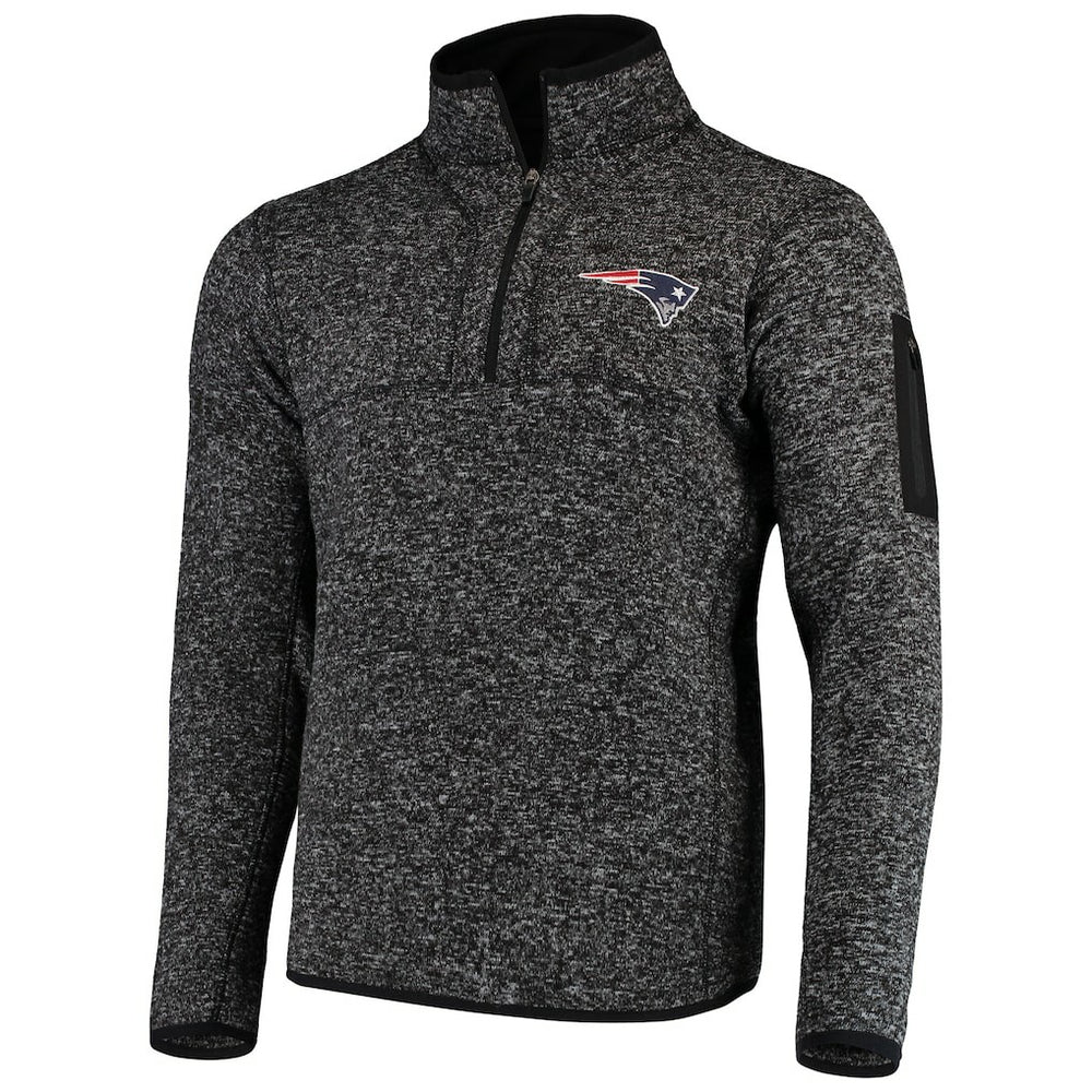 Antigua Fortune Quarter-Zip Pullover Jacket - New England Patriots