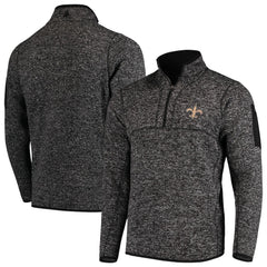 Antigua Fortune Quarter-Zip Pullover Jacket - New Orleans Saints
