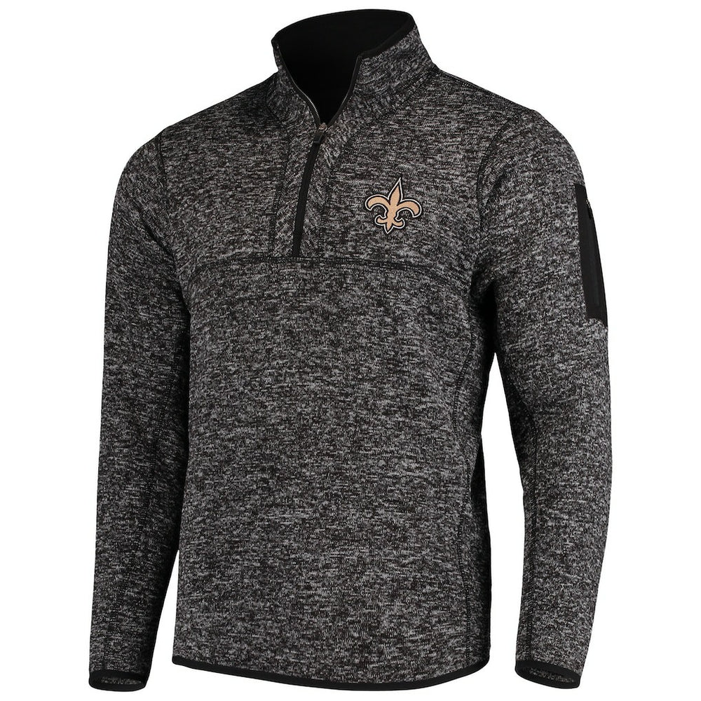 Antigua Fortune Quarter-Zip Pullover Jacket - New Orleans Saints