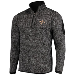 Antigua Fortune Quarter-Zip Pullover Jacket - New Orleans Saints