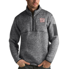 Antigua Fortune Quarter-Zip Pullover Jacket - New York Giants