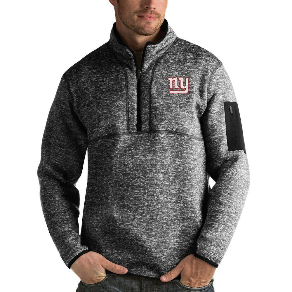 Antigua Fortune Quarter-Zip Pullover Jacket - New York Giants