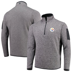 Antigua Fortune Quarter-Zip Pullover Jacket - Pittsburgh Steelers