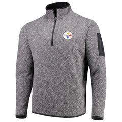 Antigua Fortune Quarter-Zip Pullover Jacket - Pittsburgh Steelers