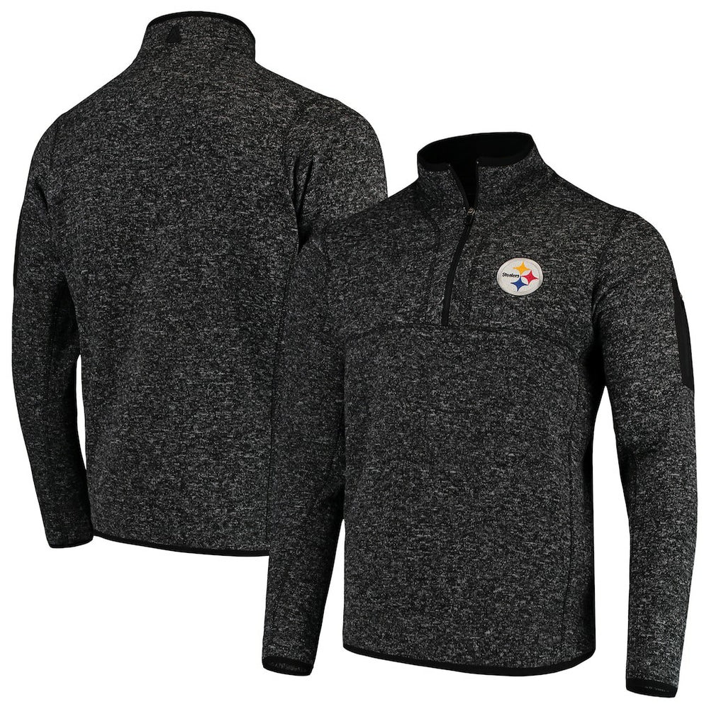 Antigua Fortune Quarter-Zip Pullover Jacket - Pittsburgh Steelers