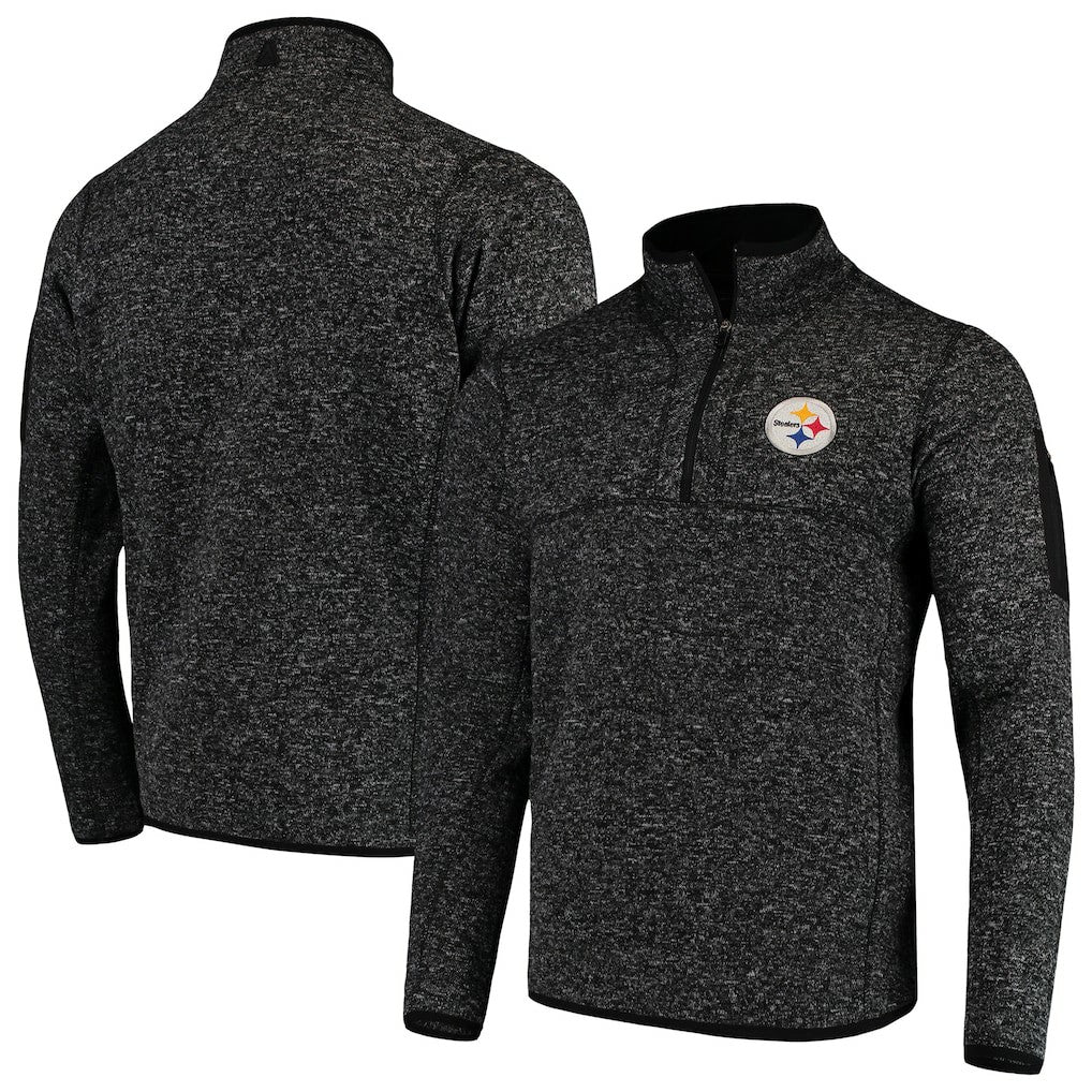 Antigua Fortune Quarter-Zip Pullover Jacket - Pittsburgh Steelers