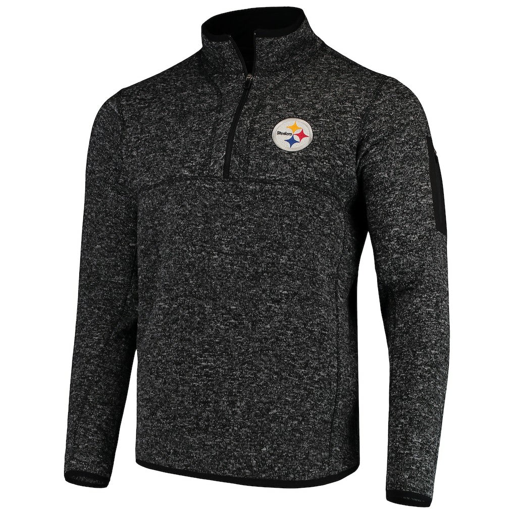 Antigua Fortune Quarter-Zip Pullover Jacket - Pittsburgh Steelers