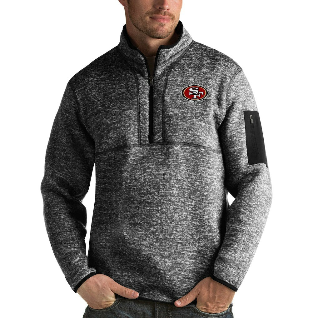 Antigua Fortune Quarter-Zip Pullover Jacket - San Francisco 49ers