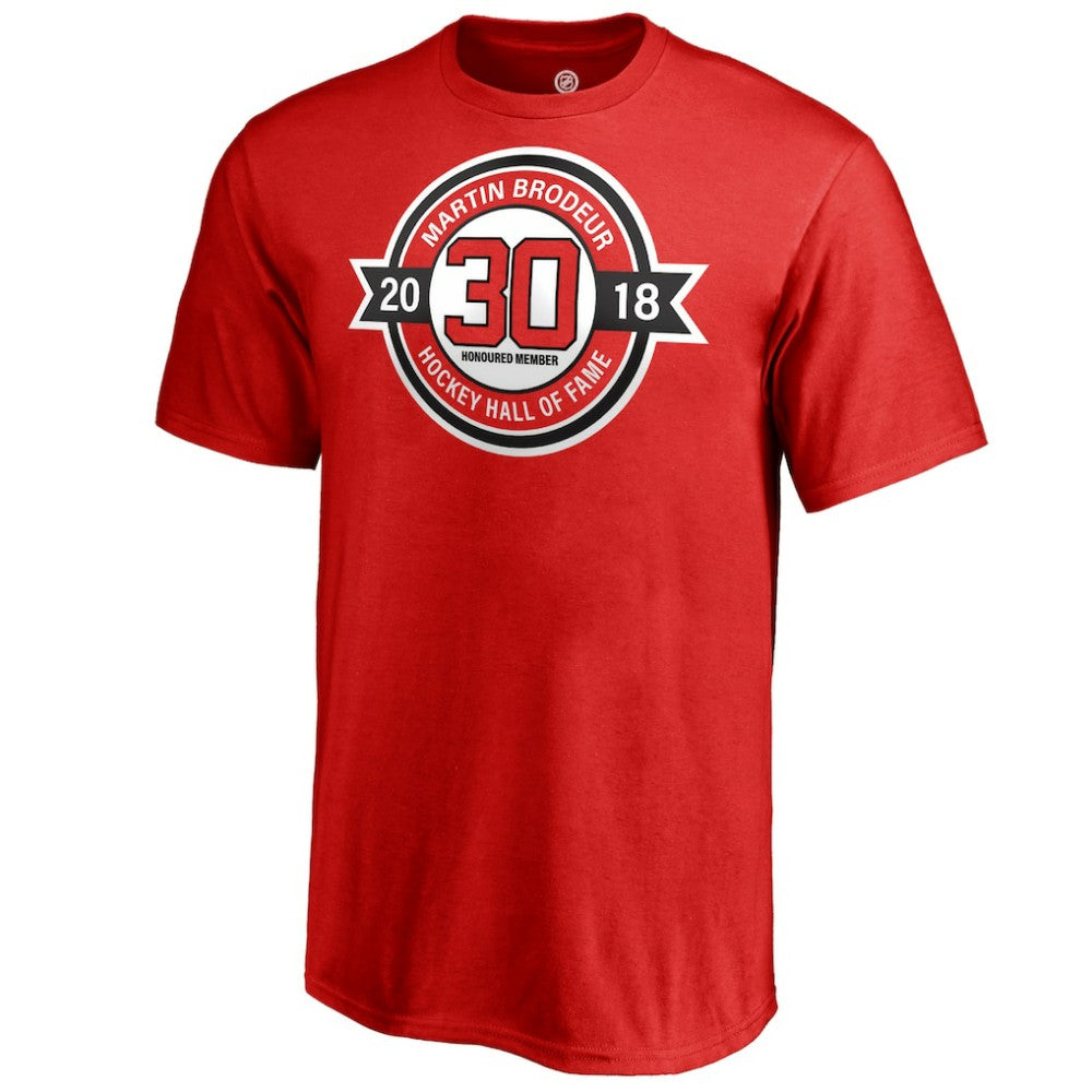 NHL Red Martin Brodeur New Jersey Devils Fanatics Youth Hall of Fame T-Shirt