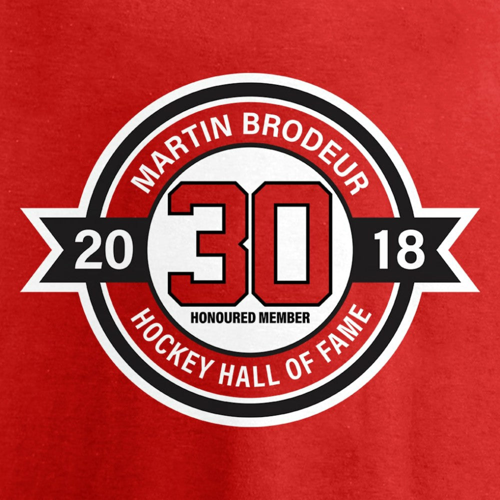 NHL Red Martin Brodeur New Jersey Devils Fanatics Youth Hall of Fame T-Shirt