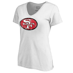Women's Throwback Logo V-Neck T-Shirt - San Francisco 49ers