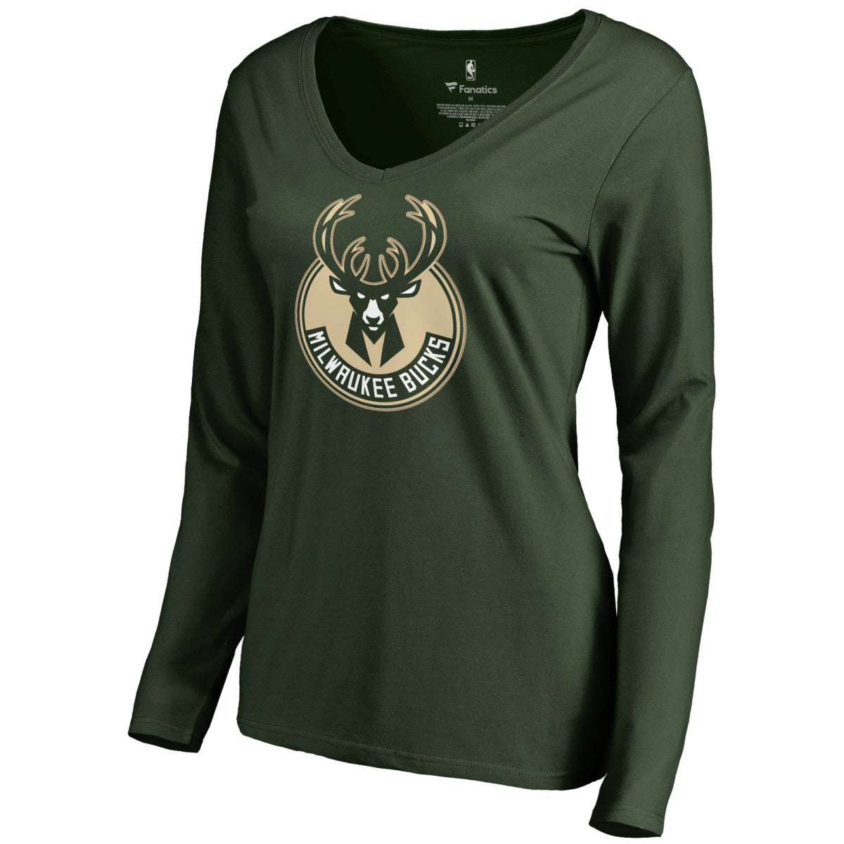 NBA Giannis Antetokounmpo Milwaukee Bucks Women's Team Backer Name & Number Long Sleeve V-Neck T-Shirt