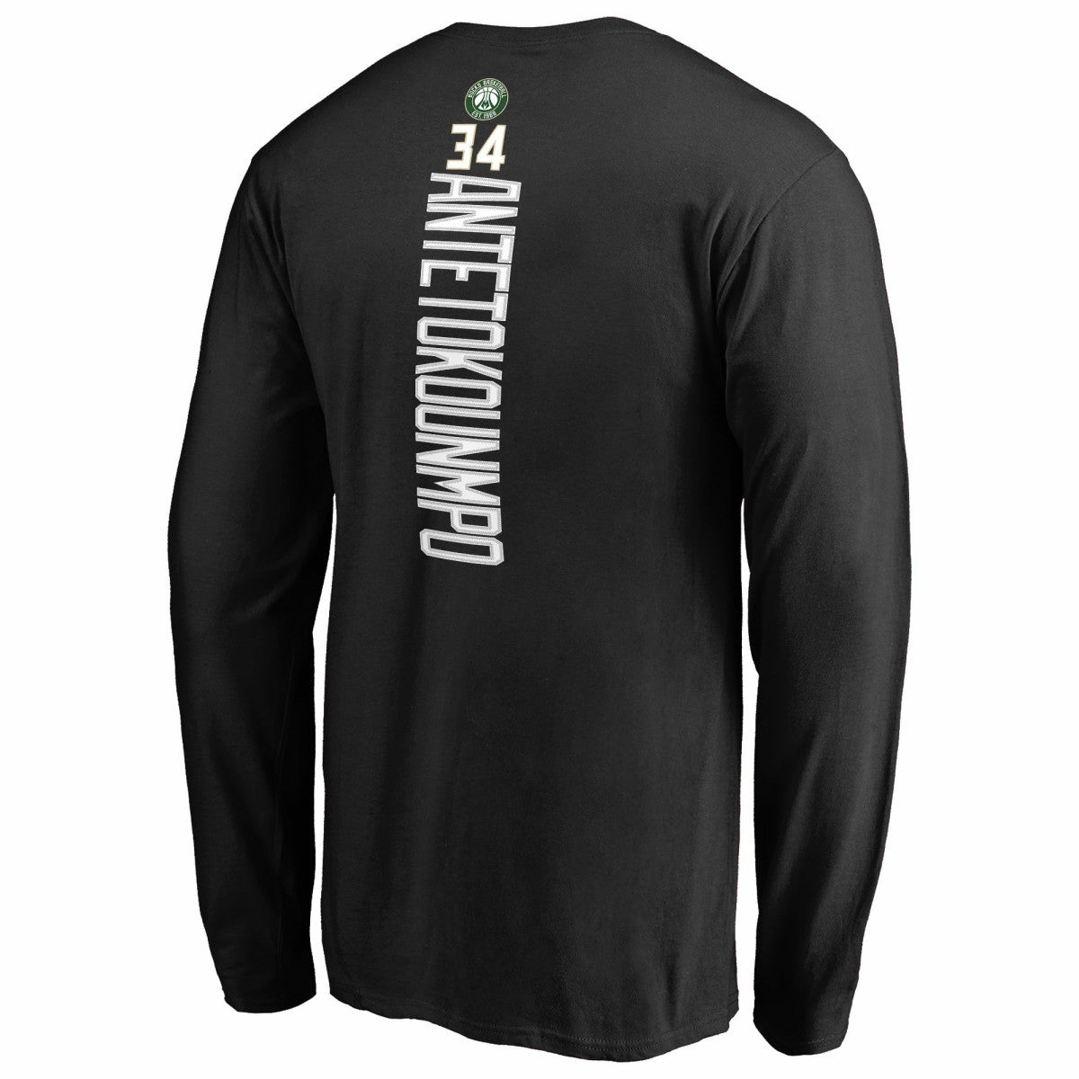 NBA Giannis Antetokounmpo Milwaukee Bucks Team Backer Name & Number Long Sleeve T-Shirt