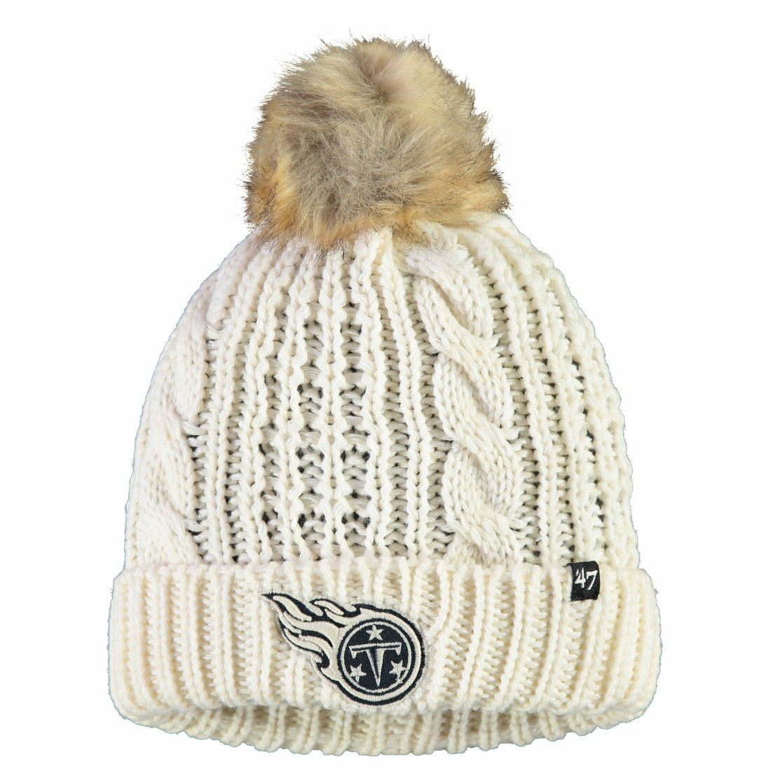 '47 Women's Meeko Cuffed Knit Hat With Pom - Tennessee Titans