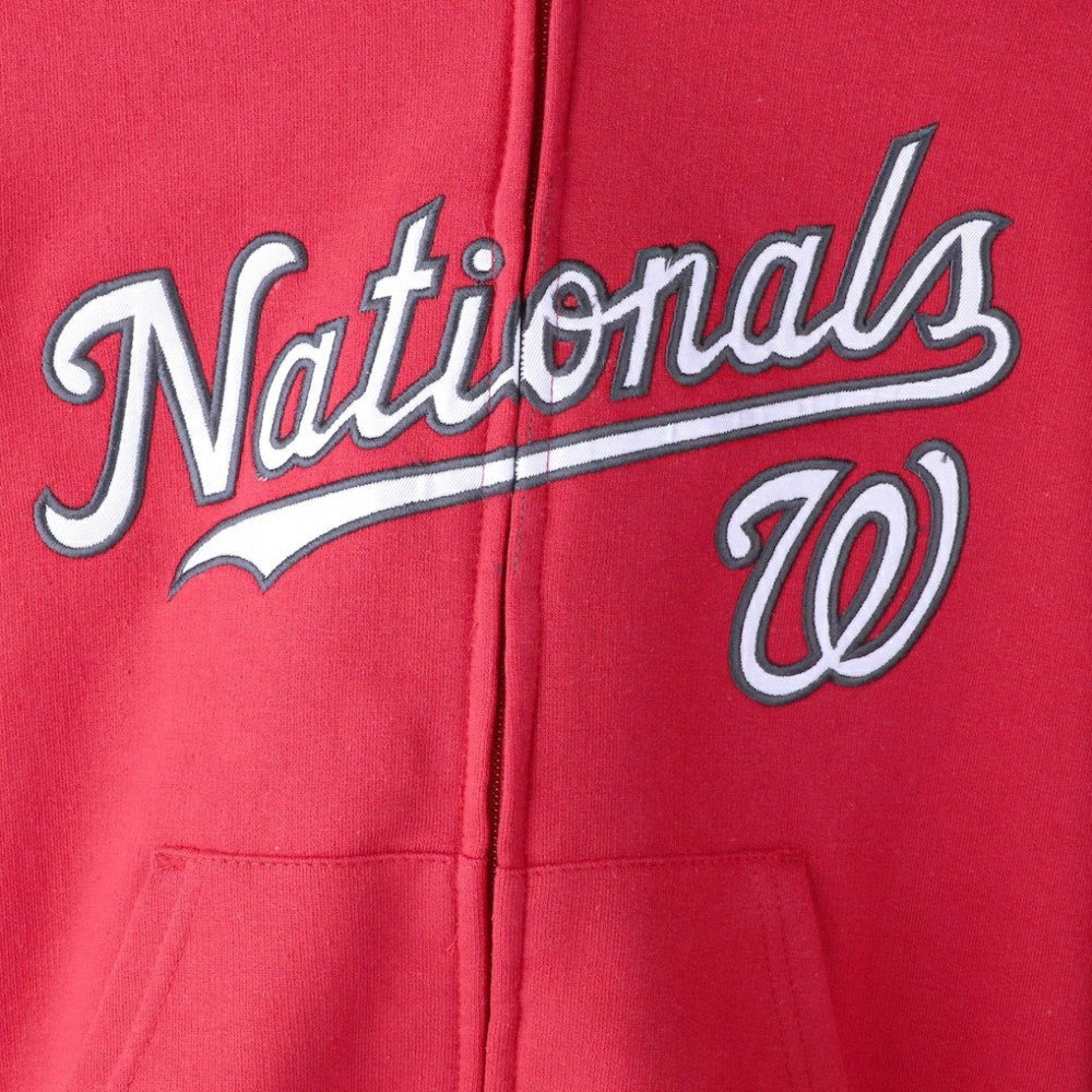 MLB Washington Nationals Youth Team Color Wordmark Full-Zip Hoodie