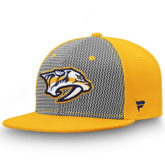 NHL Gray/Gold Nashville Predators Fanatics Versalux Fitted Hat