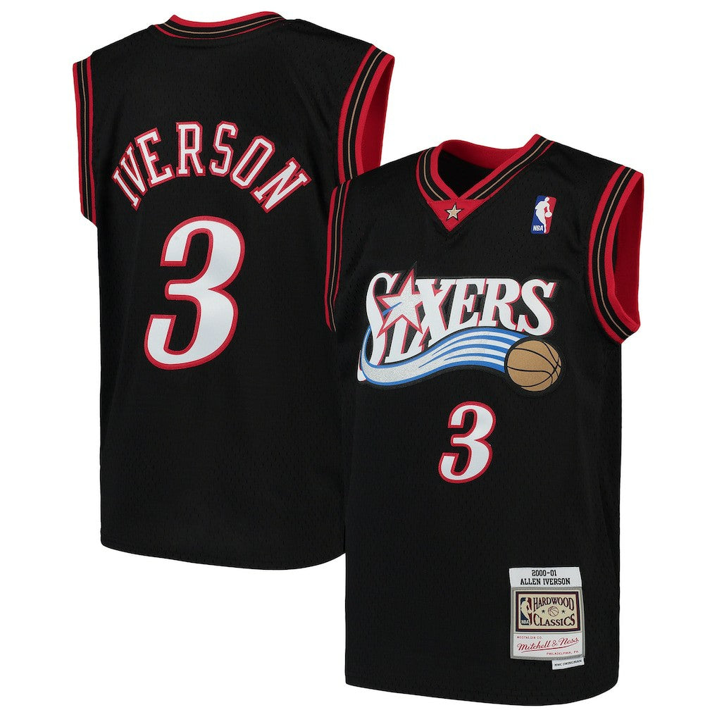 NBA Allen Iverson Philadelphia 76ers Youth Hardwood Classics Swingman Throwback Jersey