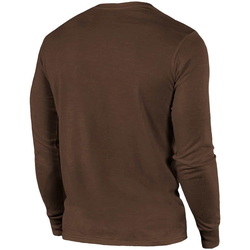 Majestic Threads Lockup Tri-Blend Long Sleeve T-Shirt - Cleveland Browns
