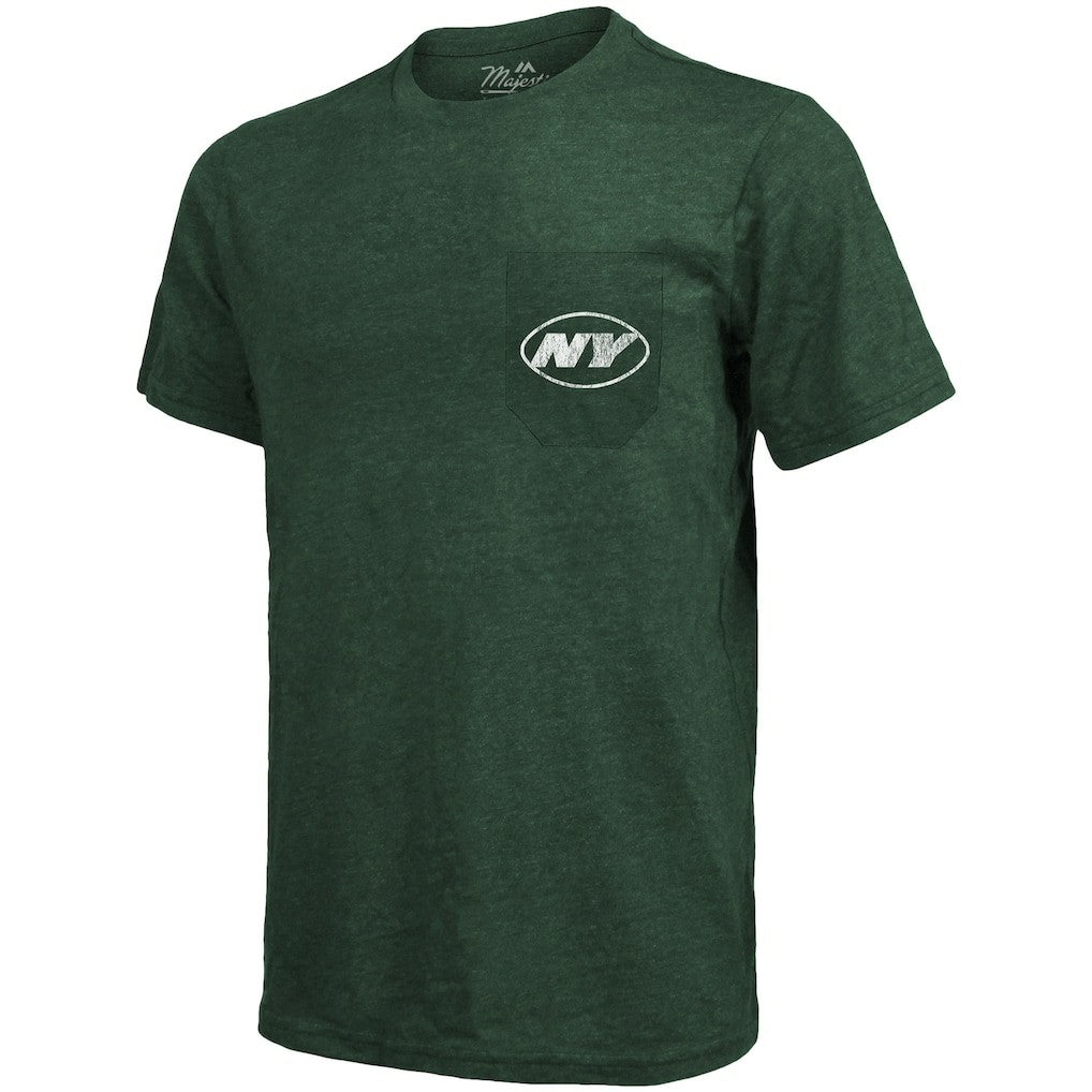 Majestic Threads Tri-Blend Pocket T-Shirt - New York Jets