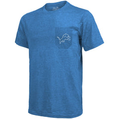 Majestic Threads Tri-Blend Pocket T-Shirt - Detroit Lions