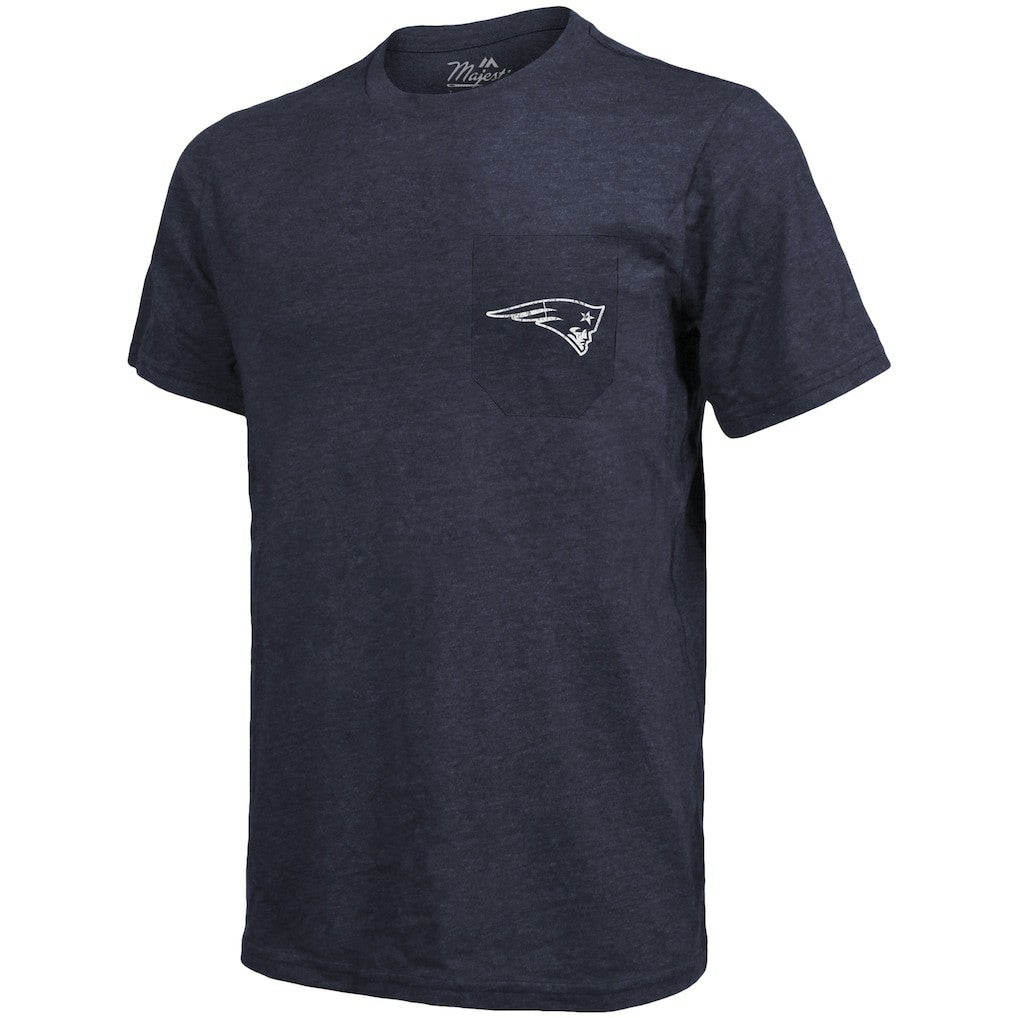 Majestic Threads Tri-Blend Pocket T-Shirt - New England Patriots