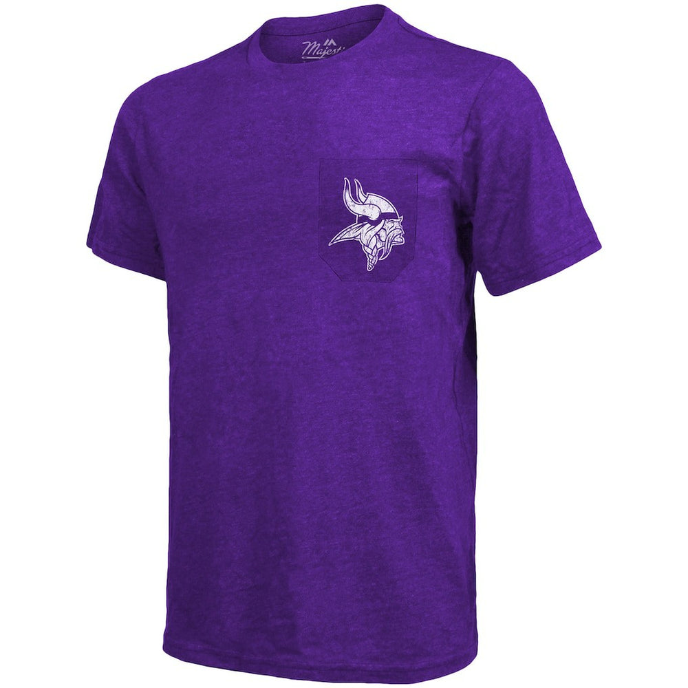 Majestic Threads Tri-Blend Pocket T-Shirt - Minnesota Vikings