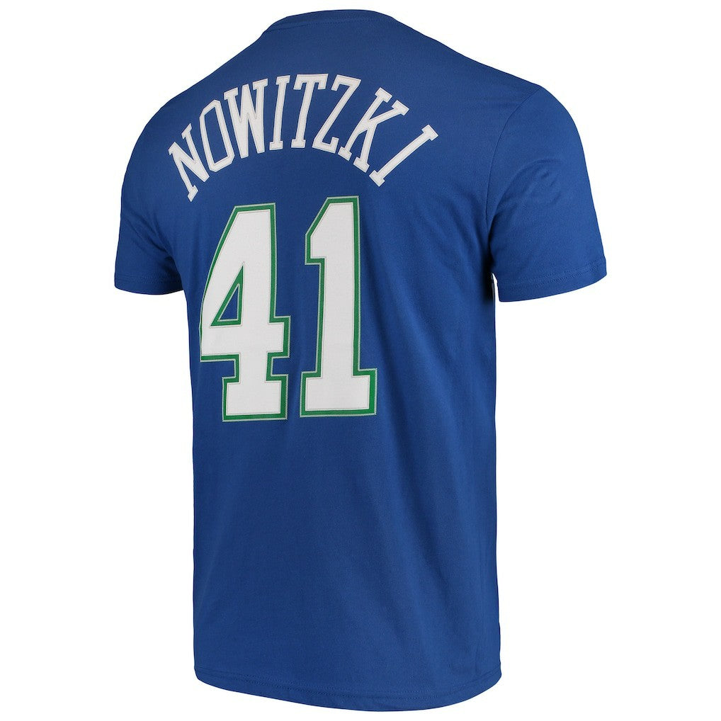NBA Dirk Nowitzki Dallas Mavericks Hardwood Classics Team Name & Number T-Shirt sale