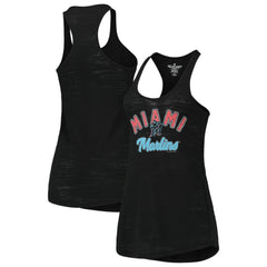 MLB Miami Marlins Soft as a Grape Women's Multi-Count Tri-Blend Tank Top