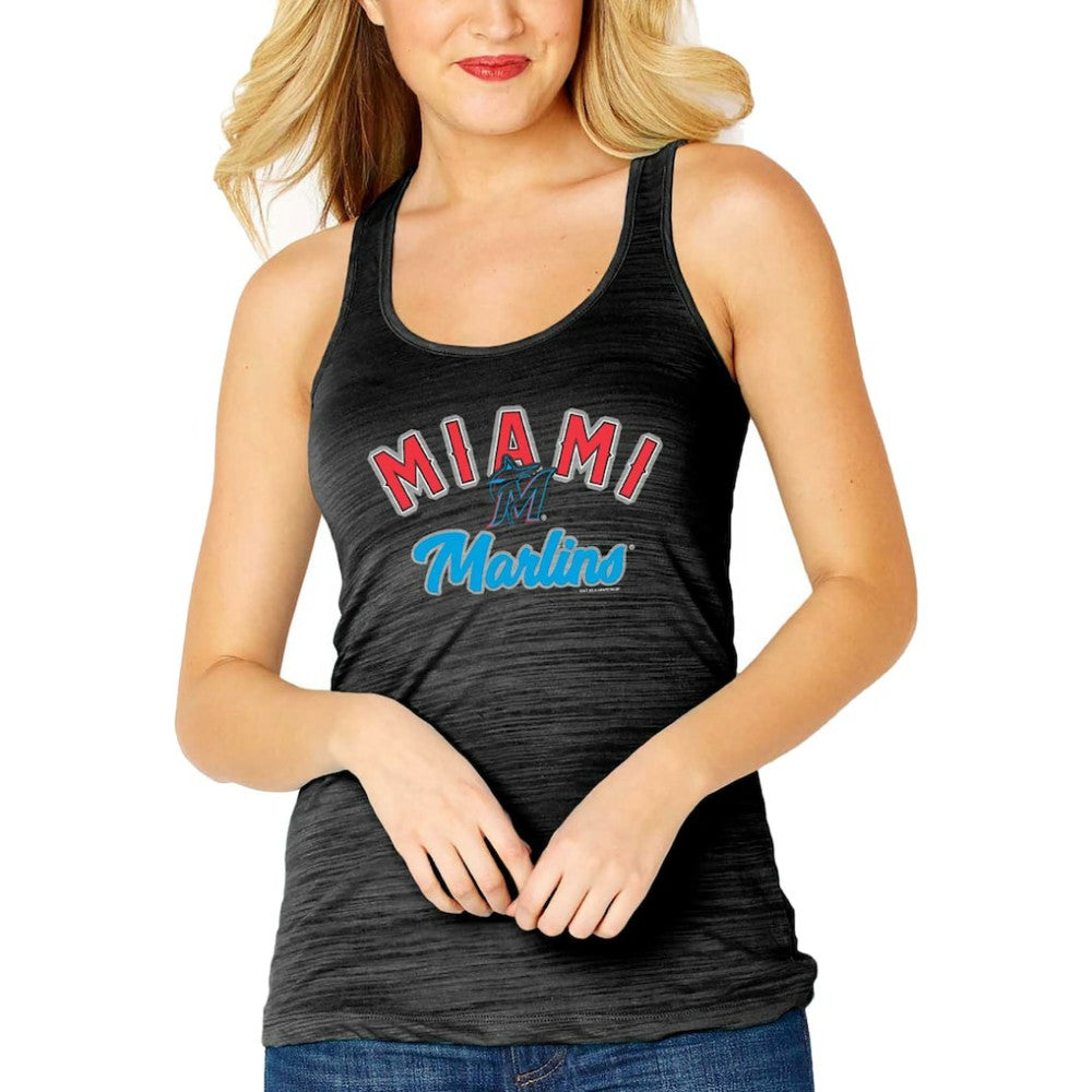 MLB Miami Marlins Soft as a Grape Women's Multi-Count Tri-Blend Tank Top