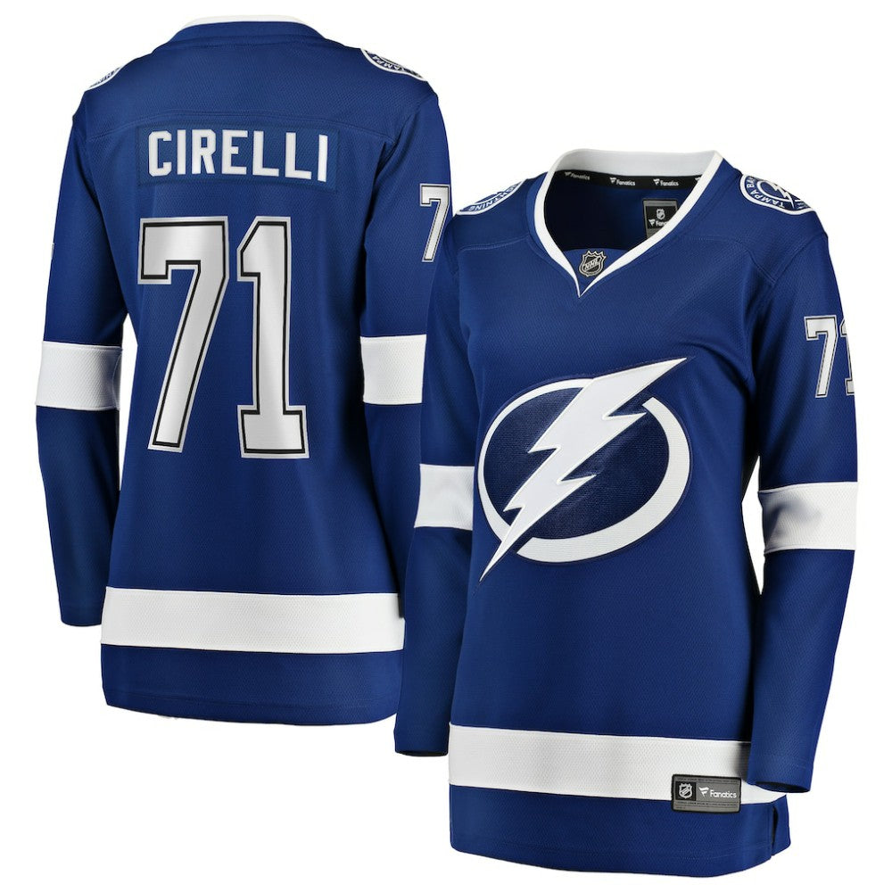 NHL Blue Anthony Cirelli Tampa Bay Lightning Fanatics Women's Home Breakaway Player Jersey