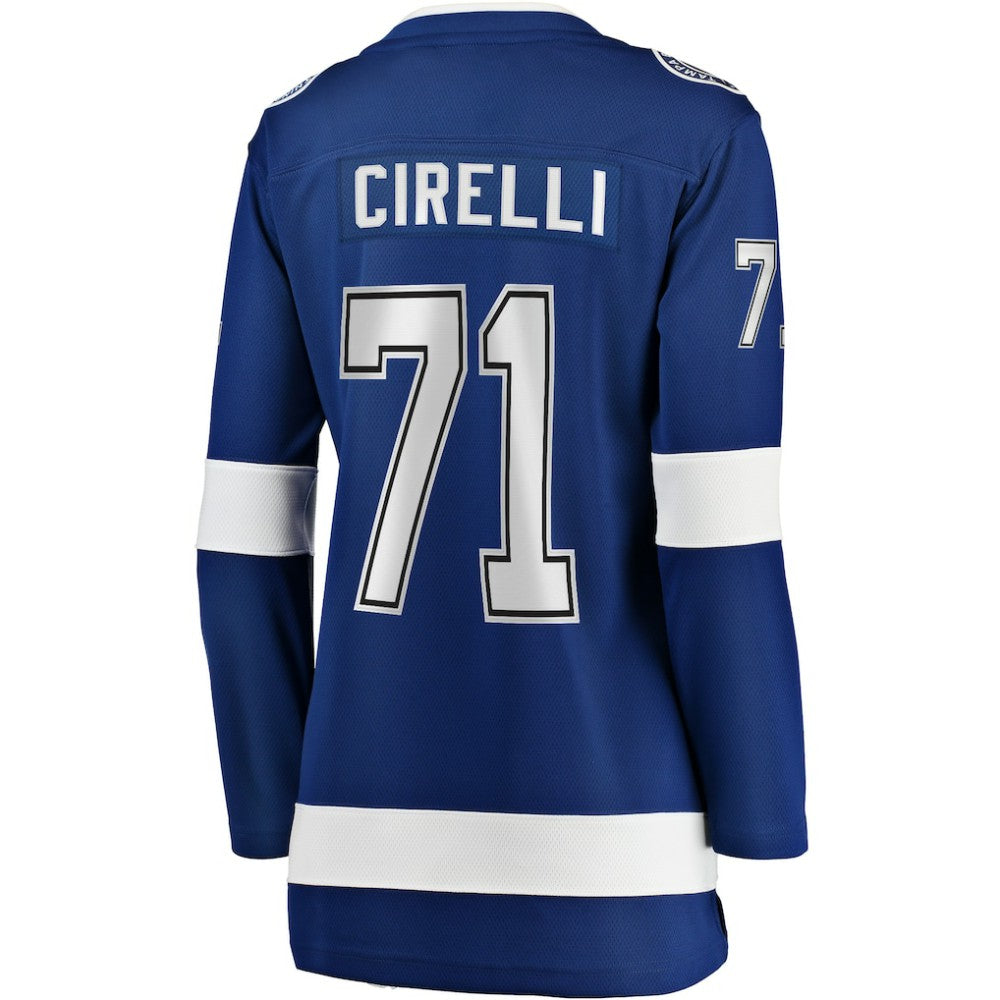 NHL Blue Anthony Cirelli Tampa Bay Lightning Fanatics Women's Home Breakaway Player Jersey