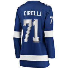 NHL Blue Anthony Cirelli Tampa Bay Lightning Fanatics Women's Home Breakaway Player Jersey