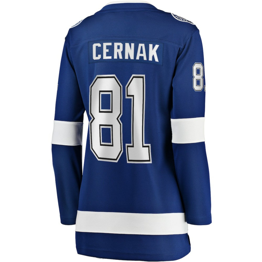 NHL Blue Erik Cernak Tampa Bay Lightning Fanatics Women's Home Breakaway Player Jersey