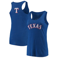 MLB Texas Rangers Soft as a Grape Women's Plus Size Swing for the Fences Racerback Tank Top