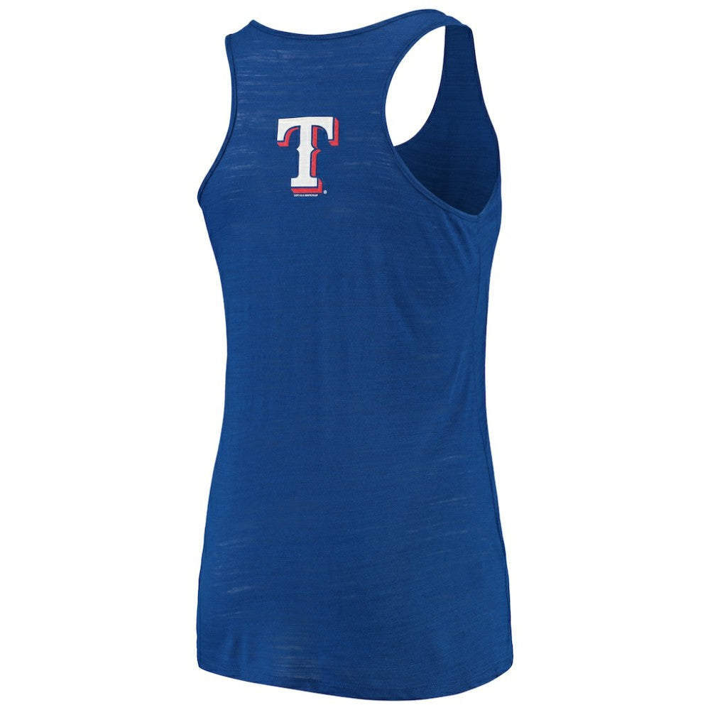MLB Texas Rangers Soft as a Grape Women's Plus Size Swing for the Fences Racerback Tank Top