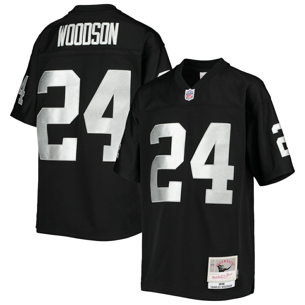 Charles Woodson  Youth 1998 Legacy Retired Player Jersey - Las Vegas Raiders