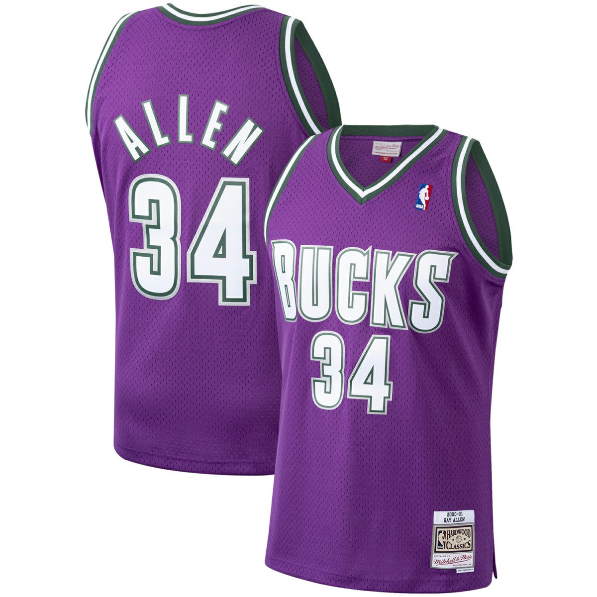 NBA Ray Allen Milwaukee Bucks 2000/01 Hardwood Classics Swingman Jersey