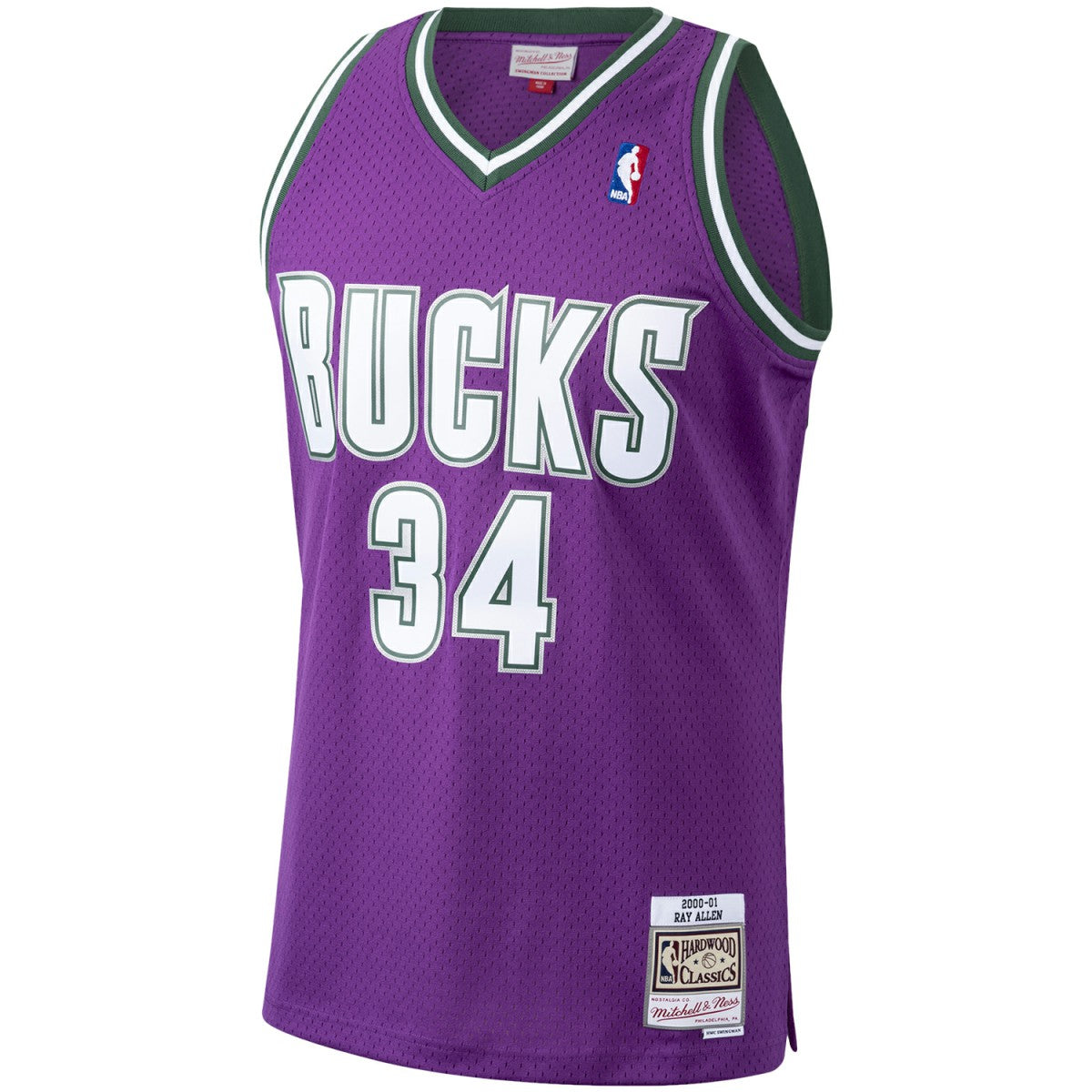 NBA Ray Allen Milwaukee Bucks 2000/01 Hardwood Classics Swingman Jersey