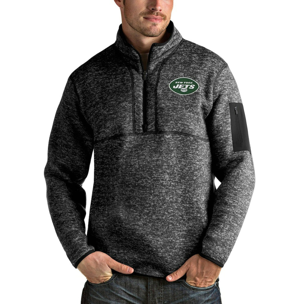 Antigua Fortune 1/4-Zip Pullover Jacket - New York Jets