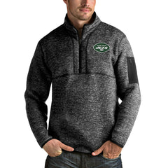 Antigua Fortune 1/4-Zip Pullover Jacket - New York Jets