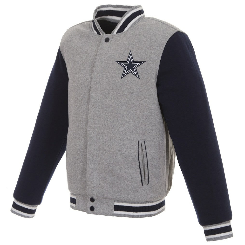 JH Design Reversible Two Tone Fleece Jacket - Dallas Cowboys