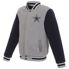 JH Design Reversible Two Tone Fleece Jacket - Dallas Cowboys