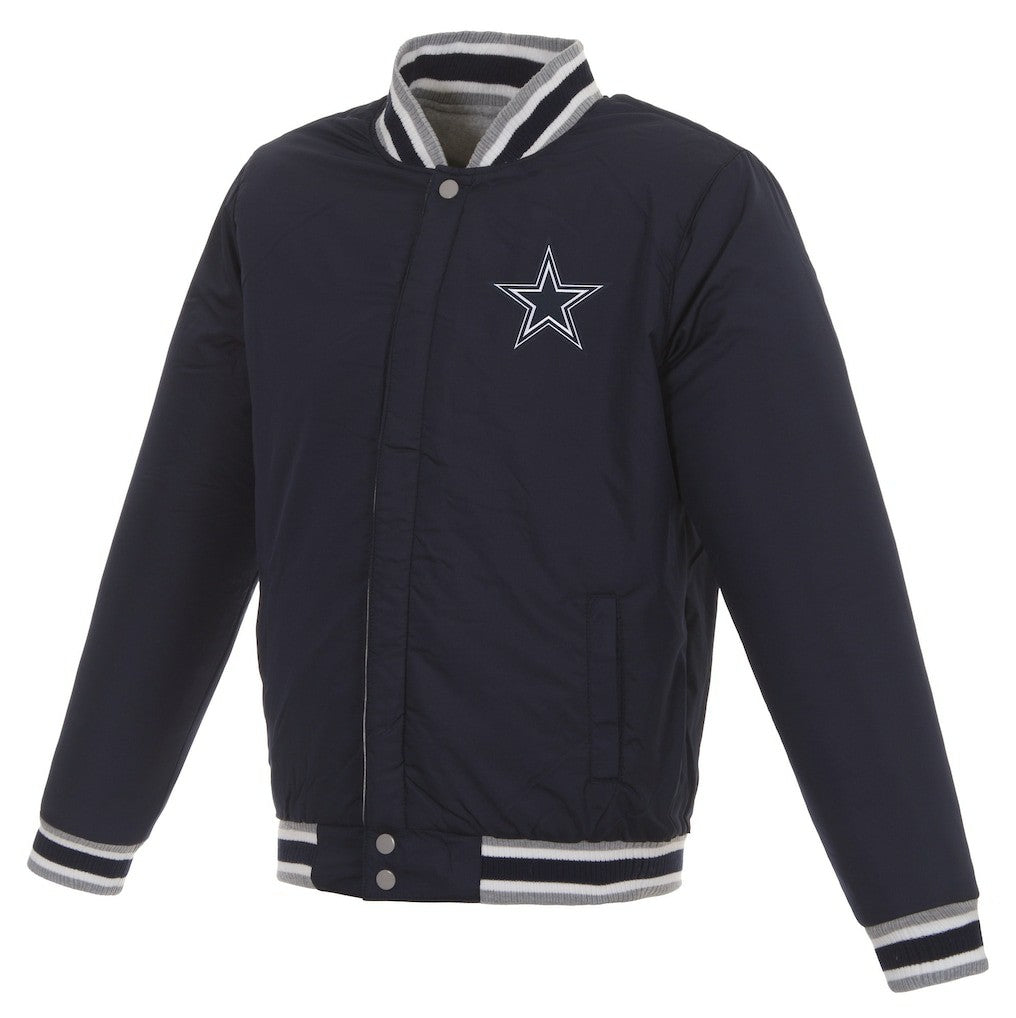 JH Design Reversible Two Tone Fleece Jacket - Dallas Cowboys